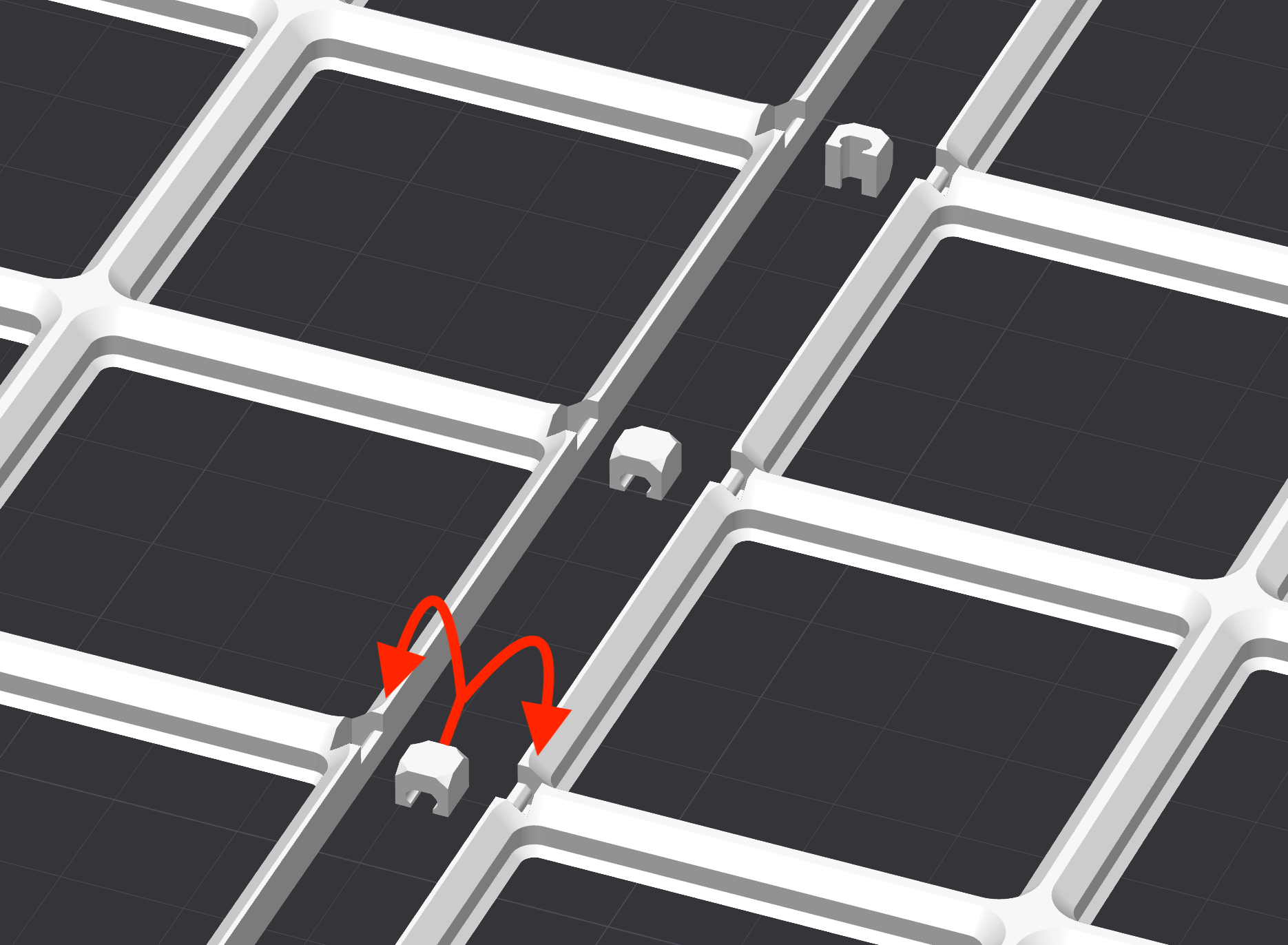 گریدفینیتی پایه سیستم — Gridfinity base SnapClip System