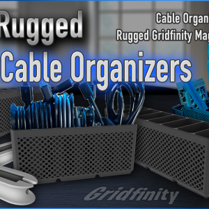 مقاوم یواسبی کابل نظمدهنده گریدفینیتی — Rugged USB Cable Organizer - Gridfinity