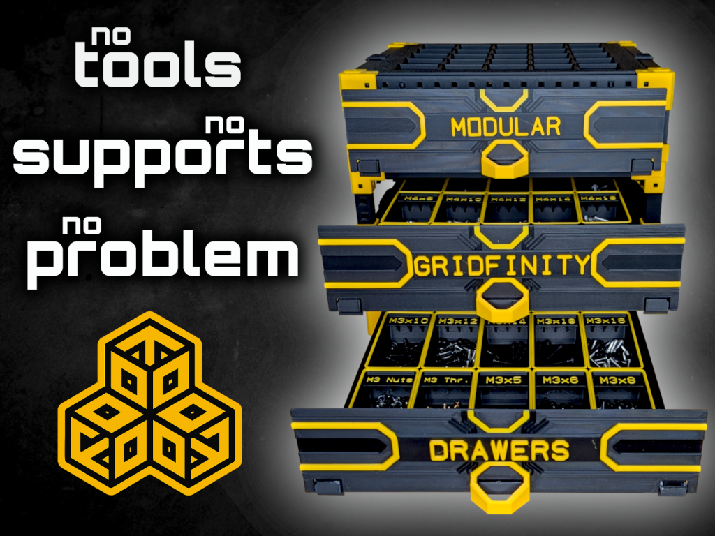 ماژولار گریدفینیتی کشوها — Modular Gridfinity Drawers
