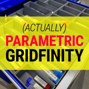 پارامتریک گریدفینیتی پایه گرید بینها — Actually Parametric Gridfinity – Base Grid + Bins