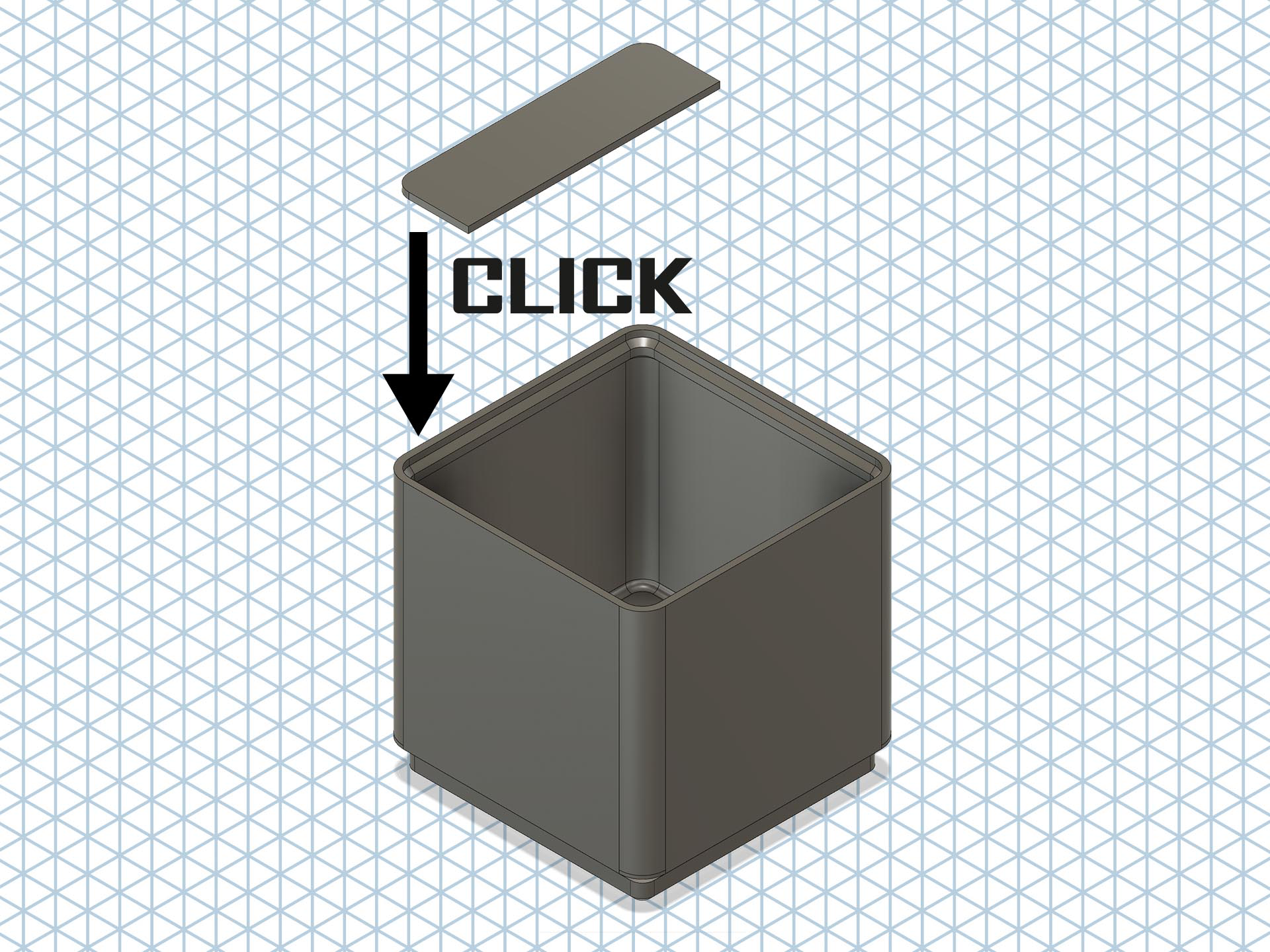 گریدفینیتی جعبهها — Gridfinity Boxes for Gridfinity with Pin
